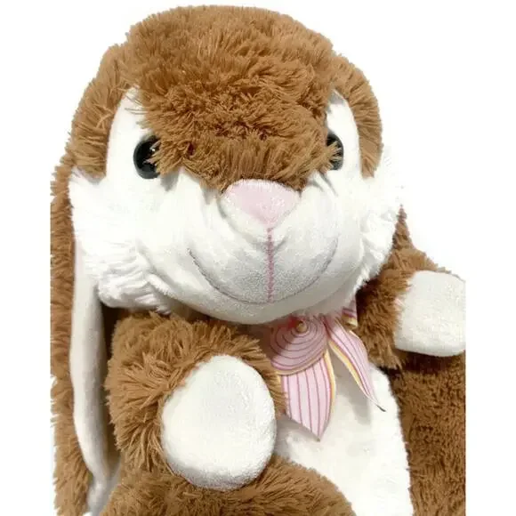 Dan Dee Bunny Rabbit Plush 14" Tall Sitting Brown With White Accent - Picture 4 of 6